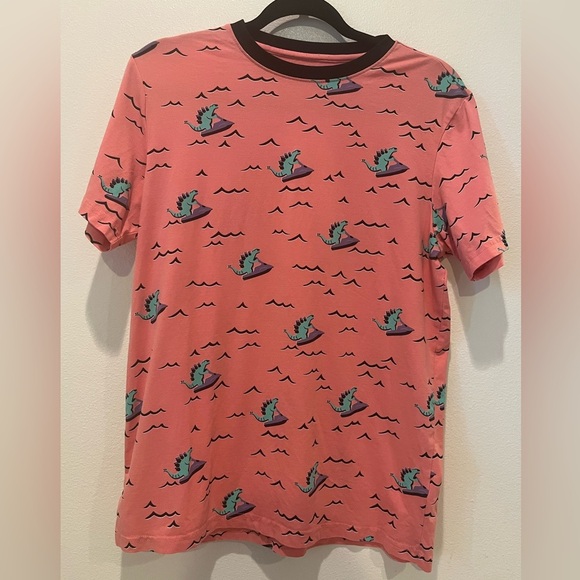Free Planet Coral Tee with Dinosaur Print - Picture 1 of 5